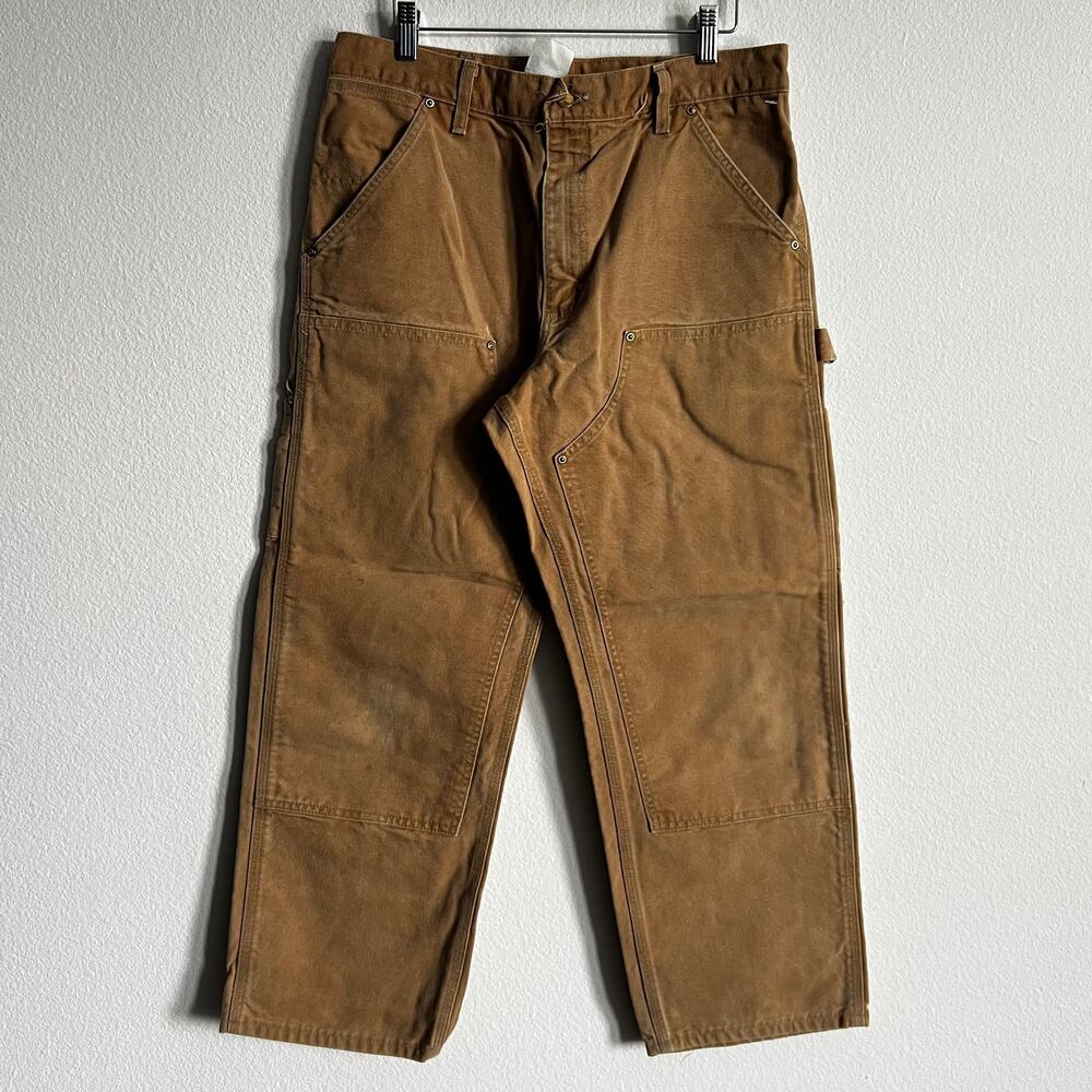 Carhartt B01 BRN brown double knee work wear carpenter pants